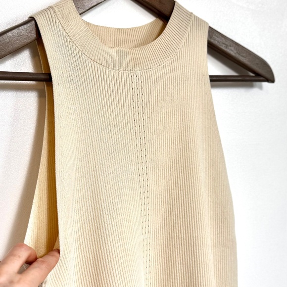 NWT Selected Femme SLFSOLINA KNIT TOP NOOS Sleeveless top Size M Birch Cream - Picture 6 of 14